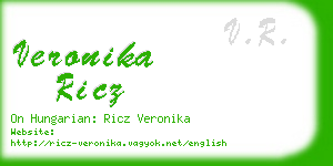 veronika ricz business card